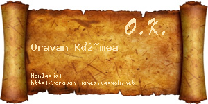 Oravan Kámea névjegykártya